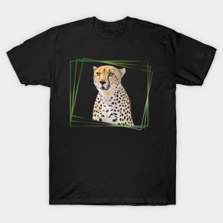 Cheetah Drawing - Cat in Africa - Predator T-Shirt